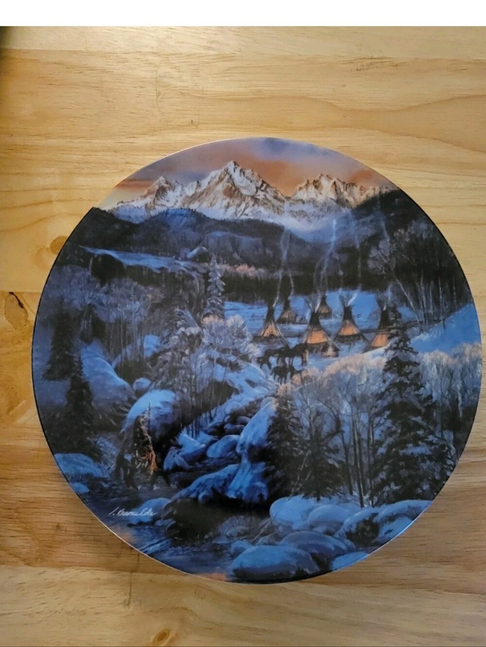 W. L. George Decorative Plate "Two Bears Camp"